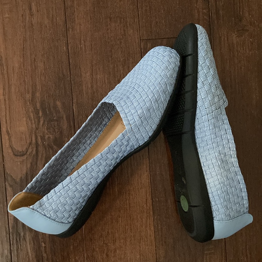 Comfortview Women's Blue Woven Flats 11 - Picture 4 of 8